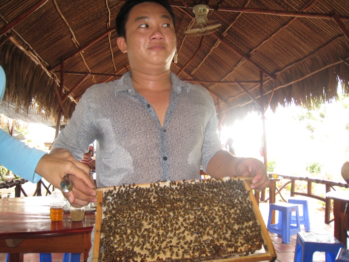 Making honey is clearly a sweaty business in Vietnam